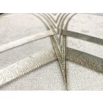 BÁRSONY HATÁSÚ ART DECO TAPÉTA ARANY GEOMETRIKUS MINTÁVAL BÉZS ALAPON