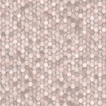 FÉMES FELÜLETŰ HEXAGON MINTÁS VINYL TAPÉTA , ROSÉ GOLD SZÍNBEN