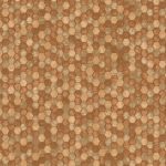 FÉMES FELÜLETŰ HEXAGON MINTÁS VINYL TAPÉTA , BRONZ SZÍNBEN