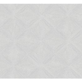   GEOMETRIKUS INDIAI TECHNIKÁT IDÉZŐ LUXUSTAPÉTA EZÜSTSZÜRKE SZÍNBEN