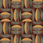 RETRO HANGULATÚ, GEOMETRIKUS TAPÉTA ŐSZI SZÍNEKBEN