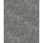 MODERN, GEOMETRIAI SOKSZÖG MINTÁS TAPÉTA FAEREZETES SÖTÉTSZÜRKE SZÍNBEN