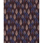 ART DECO, GEOMETRIAI TAPÉTA TOLLSZERŰ MINTÁVAL LILA KÉK SZÍNEKBEN
