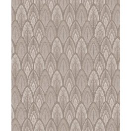   ART DECO, GEOMETRIAI TAPÉTA TOLLSZERŰ MINTÁVAL TAUPE SZÍNBEN