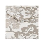 MŰVÉSZI, STILIZÁLT FÁS MINTÁZATÚ ELEGÁNS TAPÉTA, BÉZS ÉS TAUPE SZÍN