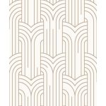 ART DECO STÍLUSÚ TAPÉTA FEHÉR ALAPON ARANY SZÍNŰ MINTÁVAL