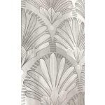 GEOMETRIKUS ART DECO TAPÉTA VILÁGOSSZÜRKE ALAPON SZÜRKE MINTÁVAL