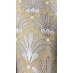 GEOMETRIKUS ART DECO TAPÉTA VILÁGOSSZÜRKE ALAPON SZÜRKE MINTÁVAL
