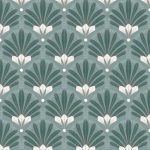 GEOMETRIKUS ART DECO TAPÉTA, ZÖLD SZÍNBEN