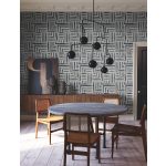 SÖTÉTKÉK GEOMETRIAI MINTÁS LUXUS TAPÉTA