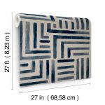 SÖTÉTKÉK GEOMETRIAI MINTÁS LUXUS TAPÉTA