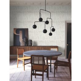 BÉZS GEOMETRIAI MINTÁS LUXUS TAPÉTA