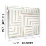BÉZS GEOMETRIAI MINTÁS LUXUS TAPÉTA