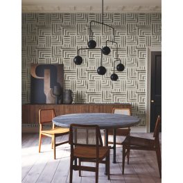 BARNA GEOMETRIAI MINTÁS LUXUS TAPÉTA