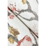 MŰVÉSZI MEGJELENÉSŰ VIRÁGMINTÁS LUXUS TAPÉTA, ÓCEÁNKÉK SZÍNBEN